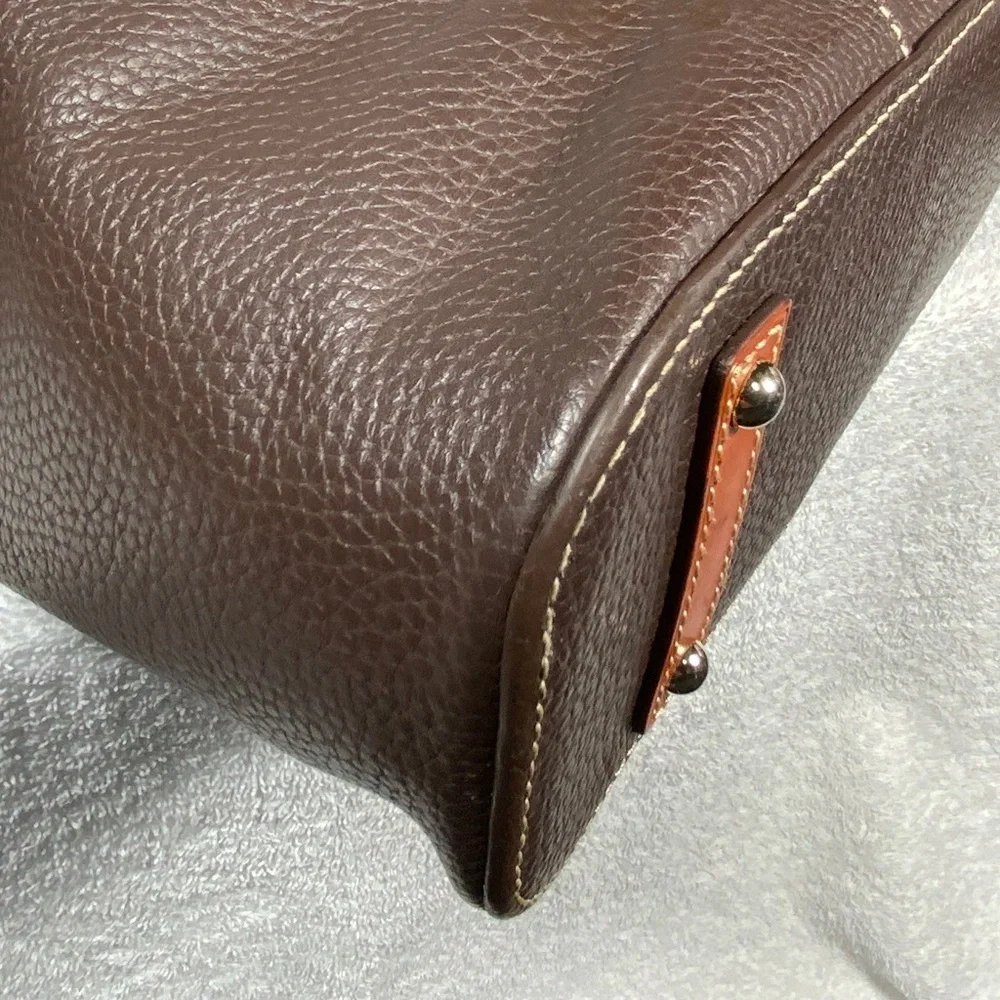 Dooney & Bourke Pebbled Leather Shoulder Bag/Tote - Brown